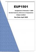 EUP1501 Assignment 2 Newsletter &lpar;ANSWERS&rpar; Semester 1 2025 - DUE April 2025&period;