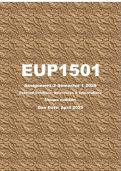 EUP1501 Assignment 2 Newsletter &vert; Semester 1 April 2025 100&percnt; CORRECT ANSWERS&period;