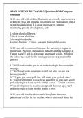 AANP AGPCNP PSI Test 1 & 2 Questions With Complete Solutions