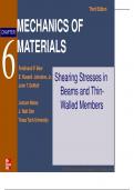 THE COMPLETE TESTBANK &vert; MECHANICS OF MATERIALS CHAPTER 6 &vert;SHEARING STRESSES&vert;ALL YOU NEED TO KNOW&vert;PASSED