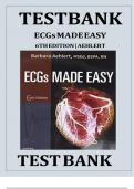 Test Bank by ECGs Made Easy 6th Edition by Barbara J Aehlert&comma; All chapters&comma; Newest version with verified answers&comma; A&plus;