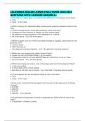 CALIFORNIA DEALER LICENSE FINAL PAPER 2025&sol;2026 QUESTIONS WITH ANSWERS GRADED A&plus;
