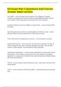 EA Exam Part 3 Questions And Correct Answer latest version 