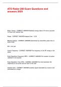 ATO Radar 260 Exam Questions and answers 2025&period;