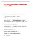 ATO Level II &lpar;Part 3&rpar; Exam Questions and answers 2025&period;