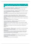 CERTIFIED COMPLIANCE AND ETHICS PROFESSIONAL CCEP MANUAL 2025&sol;2026 QUESTIONS WITH ANSWERS GRADED A&plus;