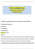 NCCT Certification Exam Actual 2025 Questions And Verified Answers &vert; 2025 &sol; 2026 Verified by Experts Guaranteed Success