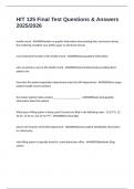 HIT 125 Final Test Questions & Answers 2025&sol;2026