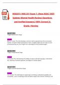 NSG221&sol; NSG 221 Exam 1&colon; &lpar;New 2024&sol; 2025 Update&rpar; Mental Health Review&vert; Questions and Verified Answers&vert; 100&percnt; Correct&vert; A Grade&ndash; Herzing