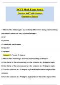 NCCT Mock Exam Actual 2025 Questions And Verified Answers &vert; 2025 &sol; 2026 Verified by Experts Guaranteed Success