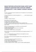 IDAHO PESTICIDE APPLICATOR EXAM LATEST EXAM COMPLETE QUESTIONS WITH DETAILED VERIFIED ANSWERS GET IT 100&percnt; CORRECT ALREADY GRADED A&plus;