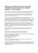 D390 Intro to Health and Human Services 2024 COMPREHENSIVE QUESTIONS AND ANSWERS GRADED A&plus; LATEST UPDATE