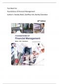 Test Bank For Foundations of Financial Management&comma; 18th Edition By&semi; by Stanley Block&comma; Geoffrey Hirt&comma; Bartley Danielsen&vert;&vert; All Chapters 1-21&vert; Latest Edition 2025