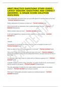 ARRT PRACTICE QUESTIONS STUDY GUIDE &sol; LATEST VERSION &sol;QUESTIONS AND CORRECT ANSWERS &sol; A GRADE SCORE SOLUTION 2025&sol;2026&period;