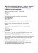 LEAD ABATEMENT SUPERVISOR STATE TEST NEWEST ACTUAL EXAM COMPLETE 170 QUESTIONS AND CORRECT DETAILED ANSWERS