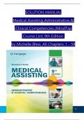 Solution manual for medical assisting administrative clinical competencies mindtap course list 9th edition by michell