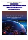 Operations and Supply Chain Management&comma; 16th Edition Solution Manual by F&period; Robert Jacobs and Richard Chase&comma; Verified Chapters 1 - 22&comma; Complete Newest Version