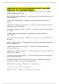 NACE FOUNDATIONS OF NURSING EXAM 2 SCRIPT 2025&sol;2026 QUESTIONS WITH ANSWERS GRADED A&plus;