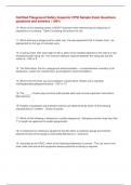 Certified Playground Safety Inspector CPSI Sample Exam Questions  questions and answers &vert; 100&percnt;