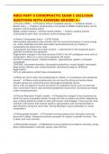 NBCE PART II CHIROPRACTIC EXAM 2 2025&sol;2026 QUESTIONS WITH ANSWERS GRADED A&plus;