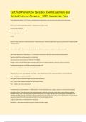 Certified Prevention Specialist Exam Questions and  Revised Correct Answers &vert; 100&percnt; Guarantee Pass 