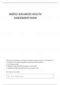ADVANCED HEALTH ASSESSMENT FINAL EXAM LATEST UPDATE &plus; QUESTIONS AND VERIFIED CORRECT ANSWERS GUARANTEED A&plus;