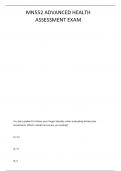 MN 552 ADVANCED HEALTH ASSESSMENT MIDTERM REVIEW OF QUIZ QUESTIONS WITH CORRECT ANSWERS