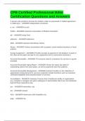 CPB Certified Professional Biller Certification Questions and Answers