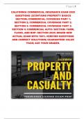 CALIFORNIA COMMERCIAL INSURANCE EXAM 2025  QUESTIONS &lpar;2CONTAINS PROPERTY BASICS  SECTION&semi; COMMERCIAL COVERAGE PART 1&colon;  SECTION 2&semi; COMMERCIAL COVERAGE PART 2&colon;  SECTION 3&colon; COMMERCIAL COVERAGE PART 3&colon;  SECTION 4&colon; COMMERCIAL AUTO&colon; SECTION&colon; FARM&comma;  FLOOD&comma; AND B