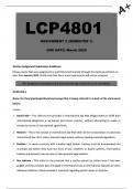 LCP4801 Assignment 2 &lpar;COMPLETE ANSWERS&rpar; Semester 1 2025 - DUE March 2025