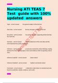 Nursing ATI TEAS 7 Test  guide with 100&percnt;  updated  answers