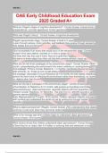 OAE Early Childhood Education Exam 2025 Graded A&plus;