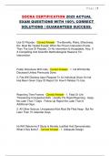 SOCRA CERTIFICATION 2025 ACTUAL  EXAM QUESTIONS WITH 100&percnt; CORRECT  SOLUTIONS &vert; GUARANTEED SUCCESS&period; 