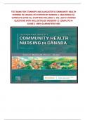 TEST BANK FOR STANHOPE AND LANCASTER'S COMMUNITY HEALTH NURSING IN CANADA 4TH EDITION BY SANDRA A&period; MACDONALD&vert;&vert; ALL CHAPTERS INCLUDED 1- 18&vert;&vert; 100 &percnt; VERIFIED QUESTIONS WITH WELL DETAILED ANSWERS &vert;&vert; COMPLETE A&plus; GUIDE&vert;&vert; 100&percnt; GUARANTEED PASS