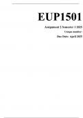 EUP1501 Assignment 2 Newsletter &lpar;COMPLETE ANSWERS&rpar; Semester 1 2025 - DUE April 2025