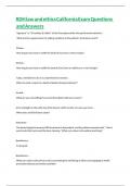 RDH law and ethics California Exam Questions and Answers&period;