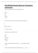 MIS 180 SDSU Meader SQL Exam 75 Questions and Answers&period;