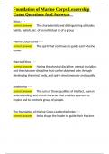 Foundation of Marine Corps Leadership Exam Questions And Answers&period;docx