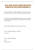 SLO1 WGU Study Guide 2025 with complete solutions GRADED A&plus;