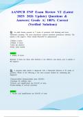 AANPCB FNP Exam Review V2 &lpar;Latest 2025&sol; 2026 Update&rpar; Questions & Answers&vert; Grade A&vert; 100&percnt; Correct &lpar;Verified Solutions&rpar;