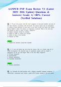 AANPCB FNP Exam Review V1 &lpar;Latest 2025&sol; 2026 Update&rpar; Questions & Answers&vert; Grade A&vert; 100&percnt; Correct &lpar;Verified Solutions&rpar;