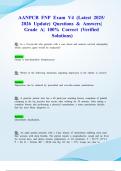 AANPCB FNP Exam V4 &lpar;Latest 2025&sol; 2026 Update&rpar; Questions & Answers&vert; Grade A&vert; 100&percnt; Correct &lpar;Verified Solutions&rpar;