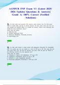 AANPCB FNP Exam V1 &lpar;Latest 2025&sol; 2026 Update&rpar; Questions & Answers&vert; Grade A&vert; 100&percnt; Correct &lpar;Verified Solutions&rpar;