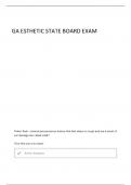GA ESTHETICS STATE BOARD ALL CURRENT EXAM VERSIONS WITH A STUDY GUIDE