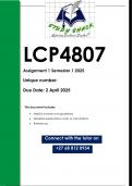 LCP4807 Assignment 1 &lpar;QUALITY ANSWERS&rpar; Semester 1 2025