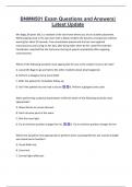 BNMN501 Exam Questions and Answers&vert;  Latest Update