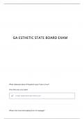 GEORGIA ESTHETICS STATE BOARD PRACTICE EXAM