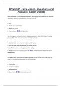BNMN501 - Mrs&period; Jones- Questions and  Answers&vert; Latest Update 
