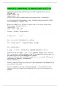 PHYSICS LAB FINAL EXAM 2025 GRADED A&plus;