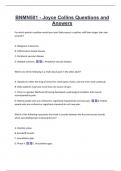 BNMN501 - Joyce Collins Questions and  Answers 